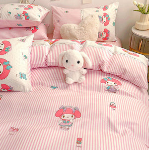 Pink Anime Bedding Set PN4684 - Bear Hugs