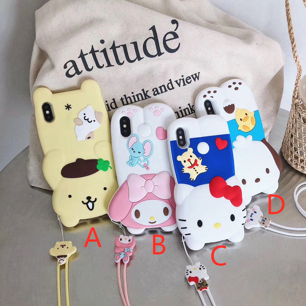 Kawaii Cartoon Phone Case for iphone 6/6s/6plus/7/7plus/8/8P/X/XS/XR/XS Max PN1250 - Bear Hugs