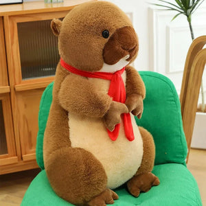 Red Scarf Beaver Plushie