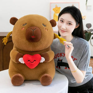 Pigtailed Sweetheart Capybara Plush