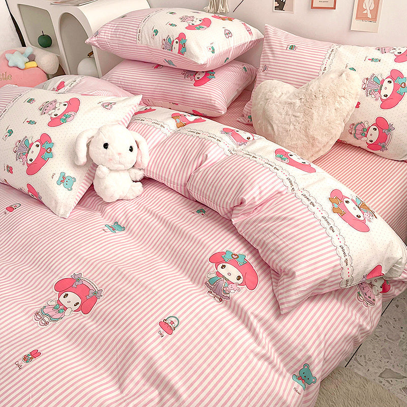 Pink Anime Bedding Set PN4684 - Bear Hugs
