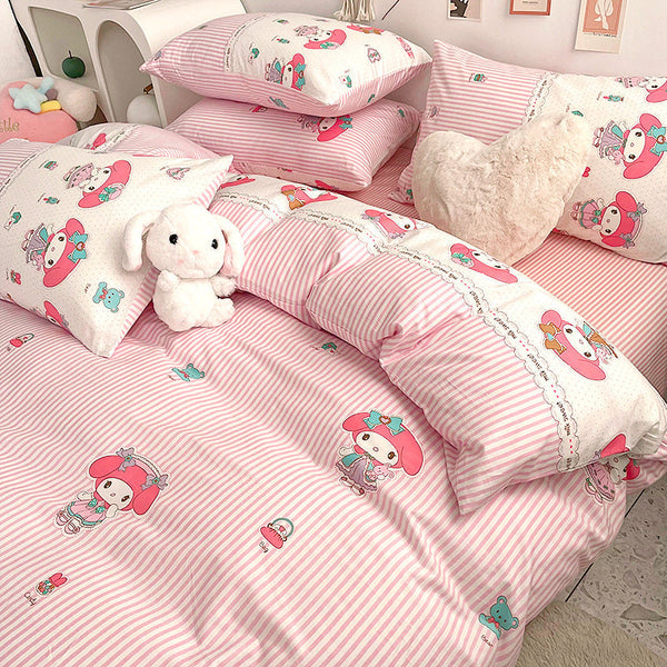 Pink Anime Bedding Set PN4684 - Bear Hugs