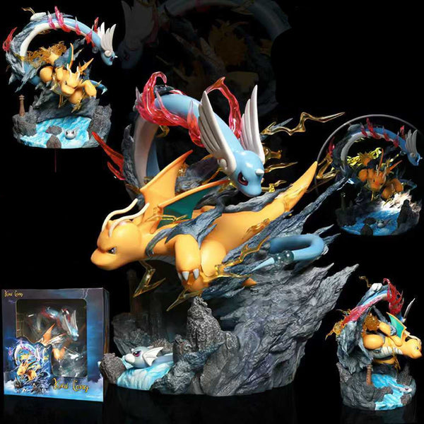 Fantasy Studios Dragonite Family Evolution LED Statue (30 cm)