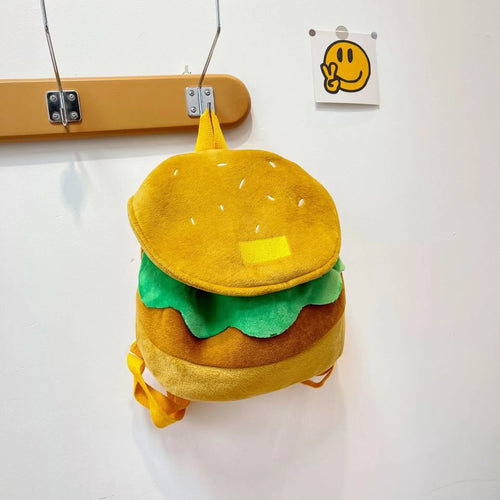 Burger Shaped Plush Backpack