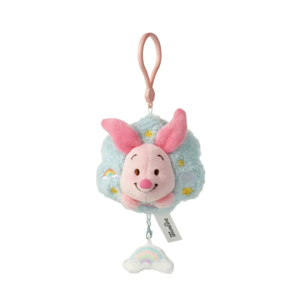 Rainbow Clouds Honey Bear & Hoglet Keychain