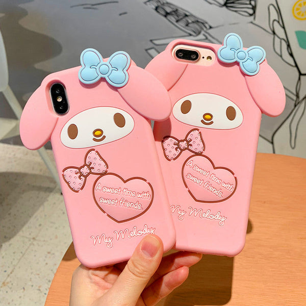 Mymelody And Cinnamoroll Phone Case for iphone 6/6s/6plus/7/7plus/8/8P/X/XS/XR/XS Max PN0688 - Bear Hugs