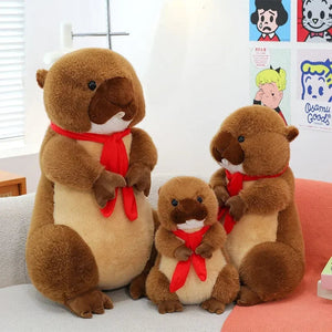 Red Scarf Beaver Plushie