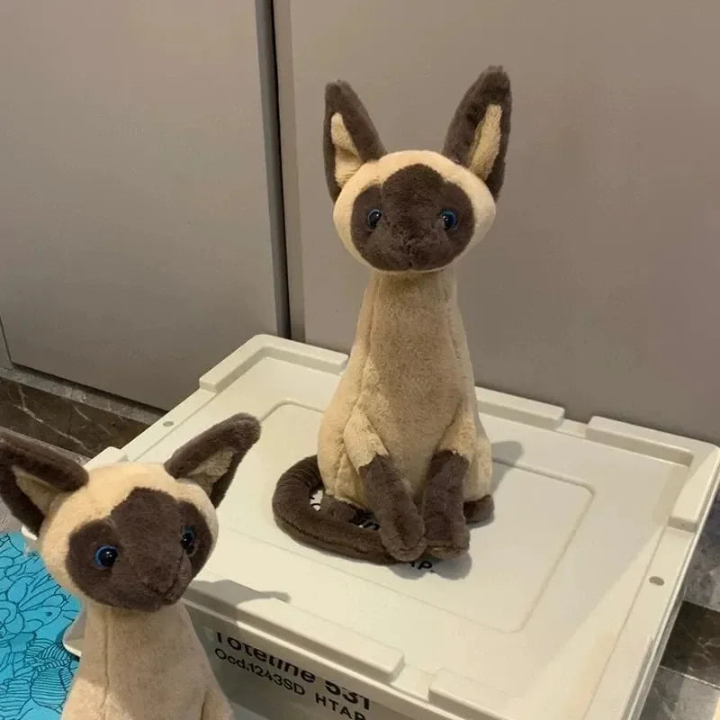 JC Elegant Siamese Cat Plush