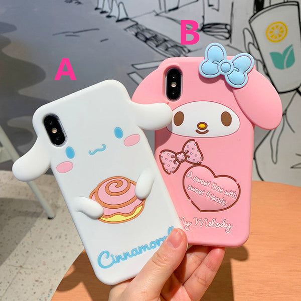 Mymelody And Cinnamoroll Phone Case for iphone 6/6s/6plus/7/7plus/8/8P/X/XS/XR/XS Max PN0688 - Bear Hugs
