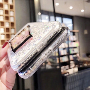 Cute Quicksand Bubble Tea Phone Case for iphone 6/6s/6plus/6splus/7/7plus/8/8plus/X/XS/XS Max/11/11pro/11pro Max PN1844 - Bear Hugs