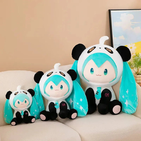 Hatsone Miku Panda Cosplay Plushie