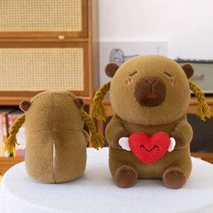 Pigtailed Sweetheart Capybara Plush