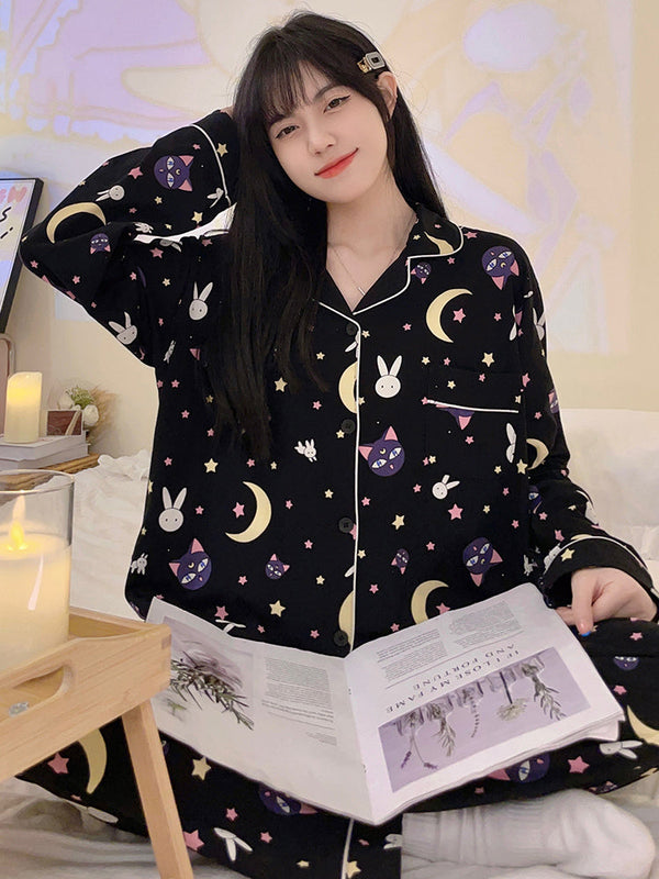 Kawaii Luna Cat Pajamas Suits PN5678 - Bear Hugs