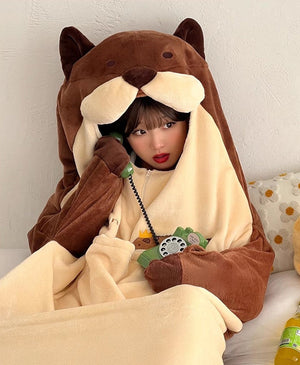 Funny Cartoon One-Piece Pajamas PN6062 - Bear Hugs