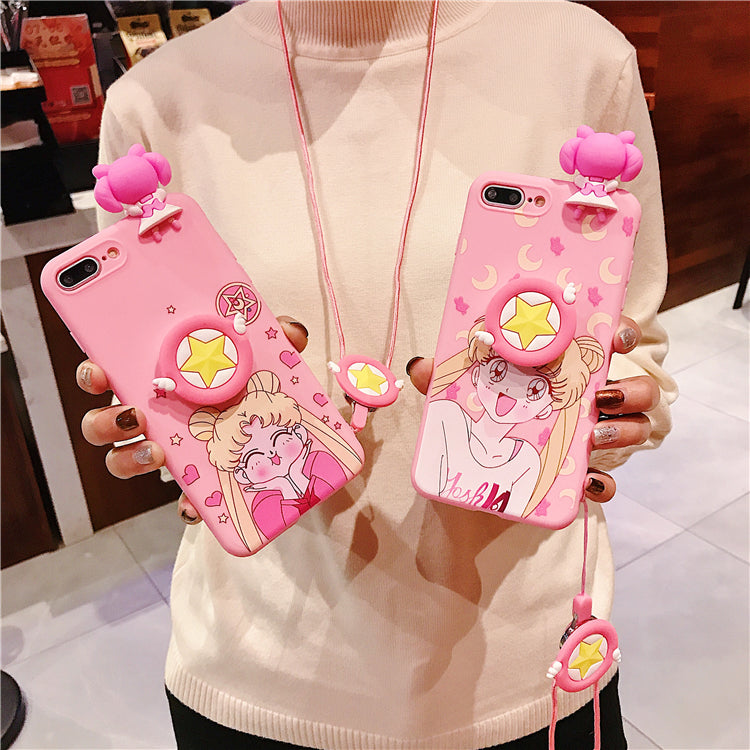Pink Usagi Phone Case for iphone 6/6s/6plus/7/7plus/8/8P/X/XS/XR/XS Max PN1124 - Bear Hugs