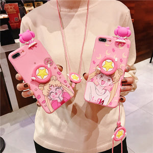 Pink Usagi Phone Case for iphone 6/6s/6plus/7/7plus/8/8P/X/XS/XR/XS Max PN1124 - Bear Hugs