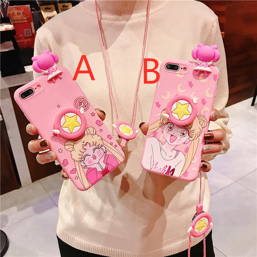 Pink Usagi Phone Case for iphone 6/6s/6plus/7/7plus/8/8P/X/XS/XR/XS Max PN1124 - Bear Hugs