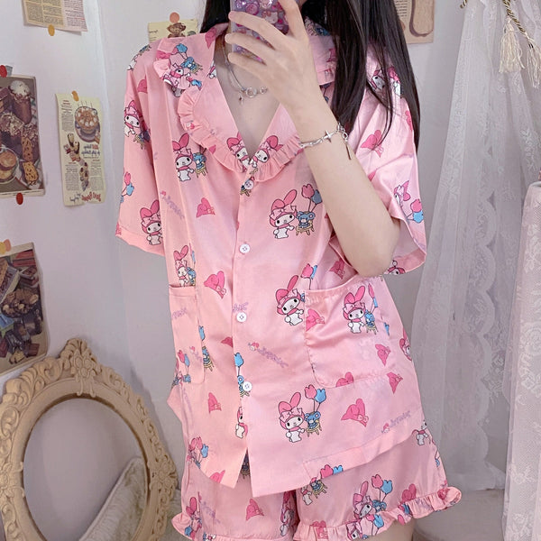 Cartoon Anime Girls Pajamas Suits PN3911 - Bear Hugs
