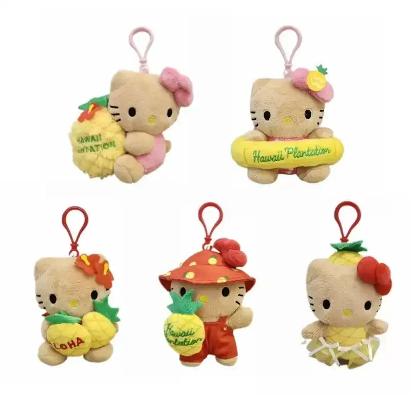 Hello KT Hawaii Pineapple Keychain