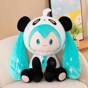 Hatsone Miku Panda Cosplay Plushie