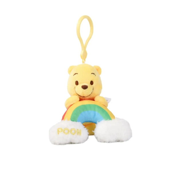 Rainbow Clouds Honey Bear & Hoglet Keychain