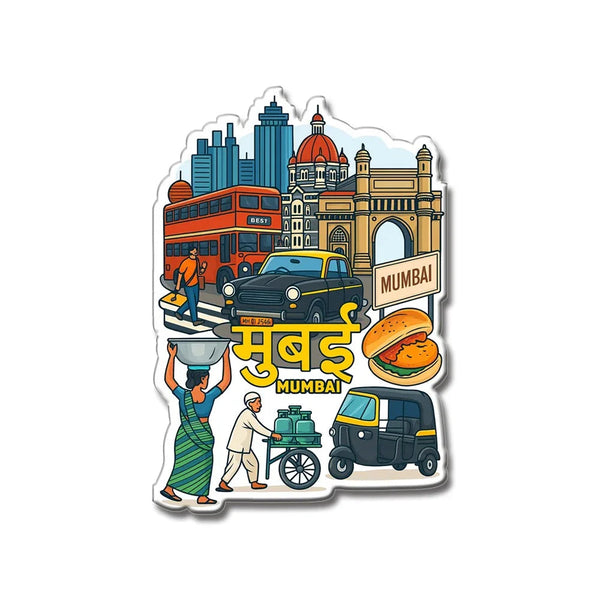 Mumbai City Vibes Fridge Magnet