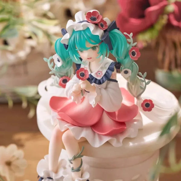 FuRyu Noodle Stopper Hatsune Miku 14cm Flower Fairy Anemone Figure Anime Figurine Collections Toys Gifts - Bear Hugs