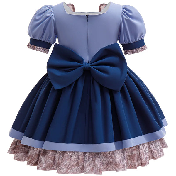 Girls Judy Bunny Police Officer Dress Disney Zootopia 2 Bunny Costume for Kids Cosplay Dress With Accessories Fancy Outfits - Bear Hugs