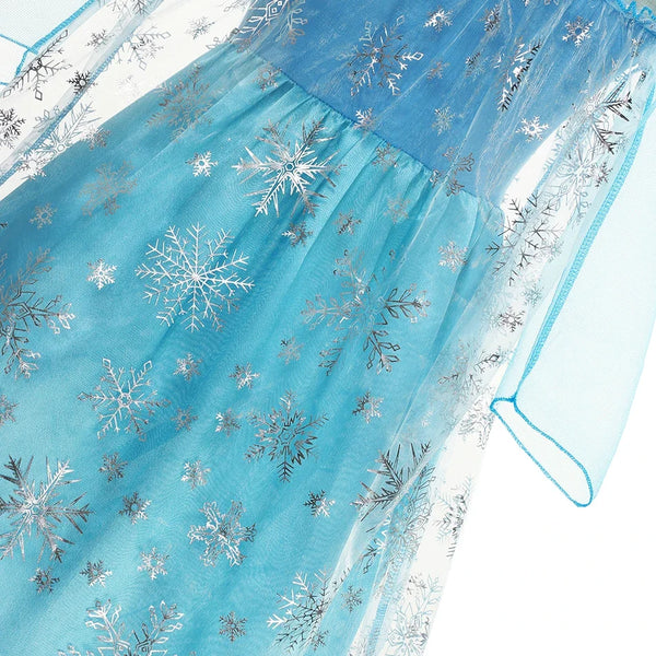 Girls Snow Queen Kids Costumes Girls Carnival Party Prom Gown Elsa Robe-Playing Children Clothing Princess Dress Birthday Dress - Bear Hugs