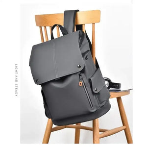 Premium Leather-Look Casual Backpack