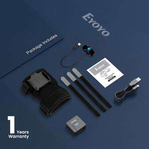 Eyoyo 2D Bluetooth Barcode Scanner Left&Right Hand Glove Wearable Scanner Patable 1D QR Finger Bar Code Reader Wireless Device - Bear Hugs