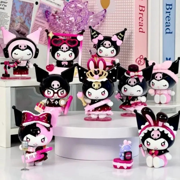 Sanrio Characters Kuromi Blind Box Sparkling Idol Series Trendy Doll Garage Kit Desktop Ornament Children Birthday Toy Gift - Bear Hugs