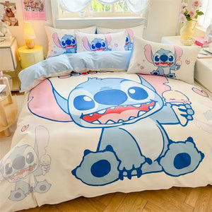 DZNY Bedding Set Cartoon Anime Children Bedroom Quilt Cover Boy Girl Bedclothes Single Double King Mickeys Duvet Cover Gift - Bear Hugs