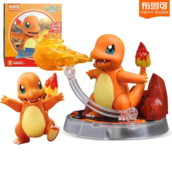 BLOKEES Original POKEMON Building Blocks Pikachu Charmander Psyduck Sprigatito Eevee Lucario Pokémon Action Figure Toys Gift - Bear Hugs