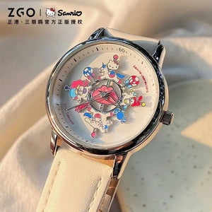 Sanrio Hello Kitty Rotating Glow in The Dark Watch for Women Teen Girls Students Best Friends Birthday Gift Cartoon Cute - Bear Hugs