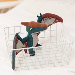 12CM Cyan Pterosaur Plush Toy Embossed Dinosaur Stuffed Animal Soft Prehistoric Creature For Kids Birthday Gift Room Decor - Bear Hugs