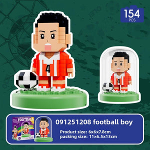 2026 NEW World Famous Football Players lega Figurine Messi Ronaldo Neymar Lewandowski Mini Action Building Block Model Toy Gifts - Bear Hugs