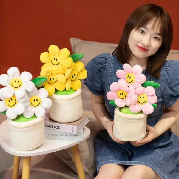 Smiling Sunflower Flowerpot Plush - Bear Hugs