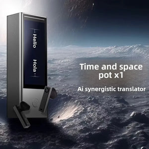X1 AI Interpreter Hub Standalone Two-Way Simultaneous Translator With Touch Screen Earbuds Language Translator Device - Bear Hugs