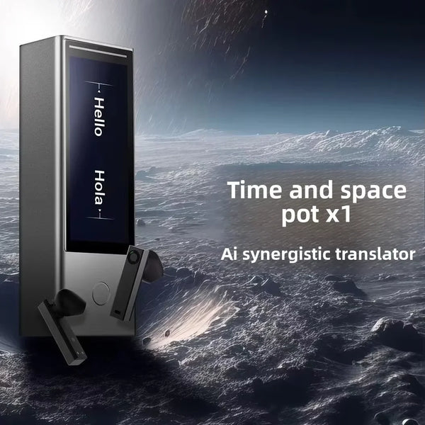 X1 AI Interpreter Hub Standalone Two-Way Simultaneous Translator With Touch Screen Earbuds Language Translator Device - Bear Hugs