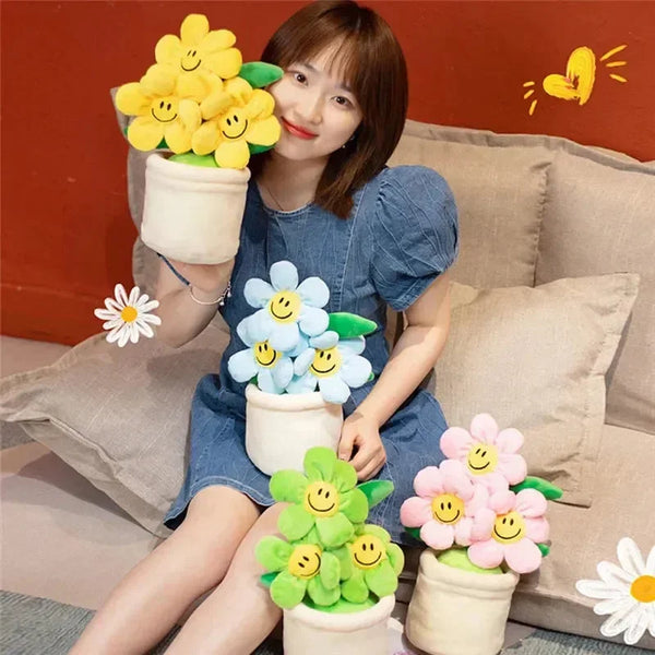 Smiling Sunflower Flowerpot Plush - Bear Hugs