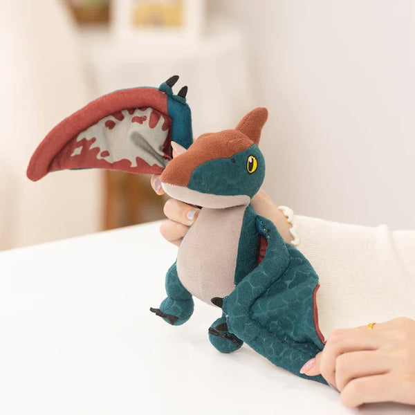12CM Cyan Pterosaur Plush Toy Embossed Dinosaur Stuffed Animal Soft Prehistoric Creature For Kids Birthday Gift Room Decor - Bear Hugs