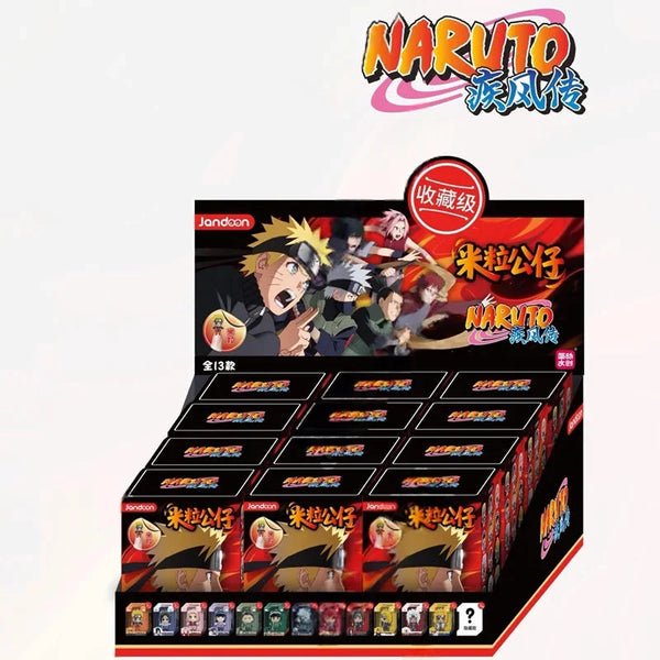 Jandoon Naruto Shippuden Mini Figure Set 12 Pcs - Kawaii Rice Grain Style Collectible Blind Box Toy Gift - Bear Hugs