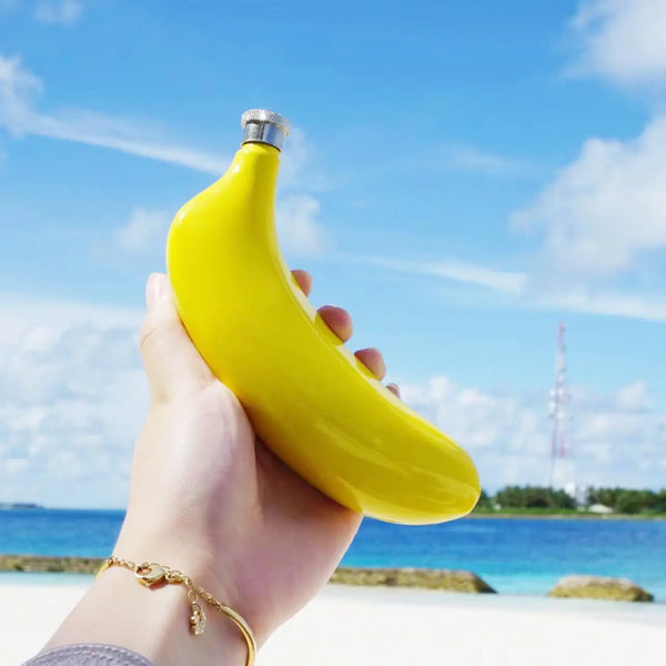 5Oz Banana Shaped 304 Stainless Steel Cup Outdoor Flask Stainless Steel Flask, Flask Portable Liquor Board Mini Water Glasses - Bear Hugs
