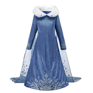 Children Snow Queen Princess Dress Winter Girl Elsa Costume Carnival Birthday Holiday Party Dress Kids New Outfit Clothes - Bear Hugs