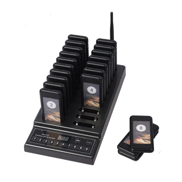 SU-68G Calling System Wireless Paging Queue System 20 Channels Restaurant Pager Waiter for Restaurant Coffee Shop Queuing System - Bear Hugs