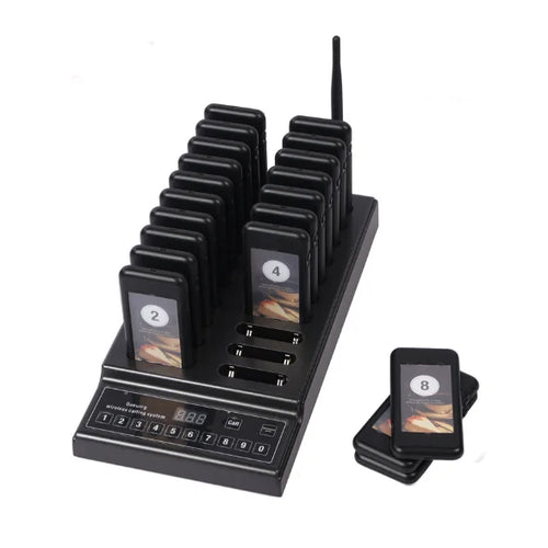 SU-68G Calling System Wireless Paging Queue System 20 Channels Restaurant Pager Waiter for Restaurant Coffee Shop Queuing System - Bear Hugs