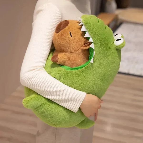 Capybara Green Dinosaur Outfit Plushie - Bear Hugs