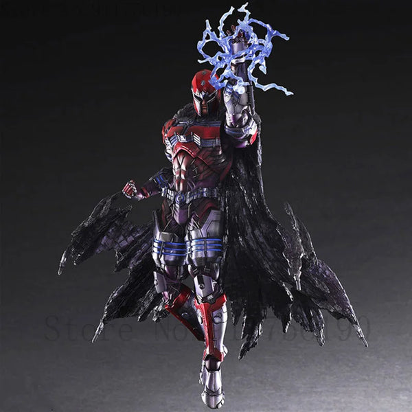 PLAY ARTS 27cm X-men Magneto Action Figure Anime Max Eisenhardt Collectable Model Toys Doll Gift - Bear Hugs