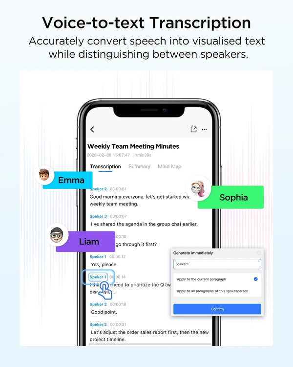BOYA Notra AI Voice Recorder - Bear Hugs